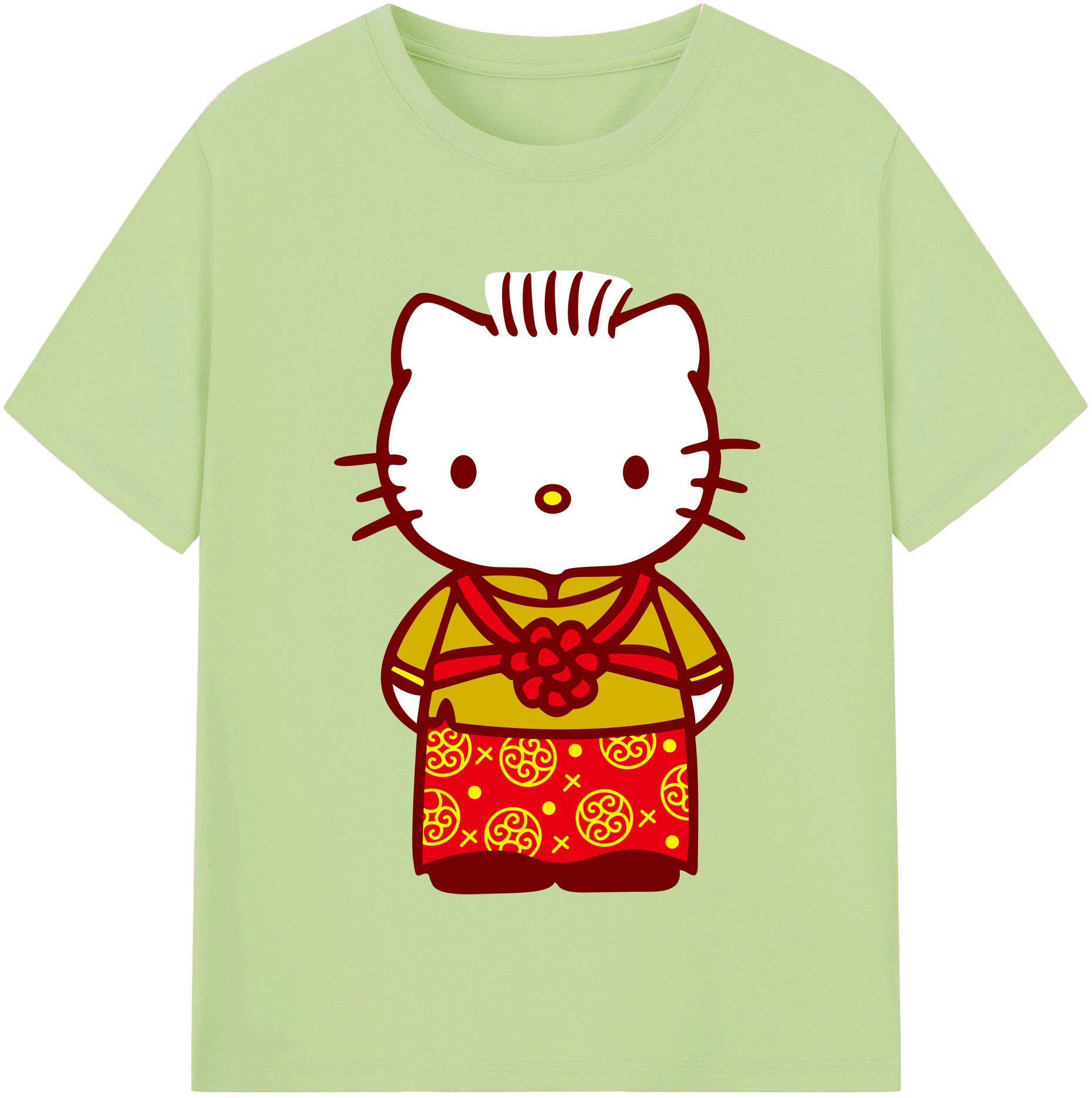 （画像用） Hello Kitty ハローキティ 綿100％半袖Tシャツ（フロントプリント）